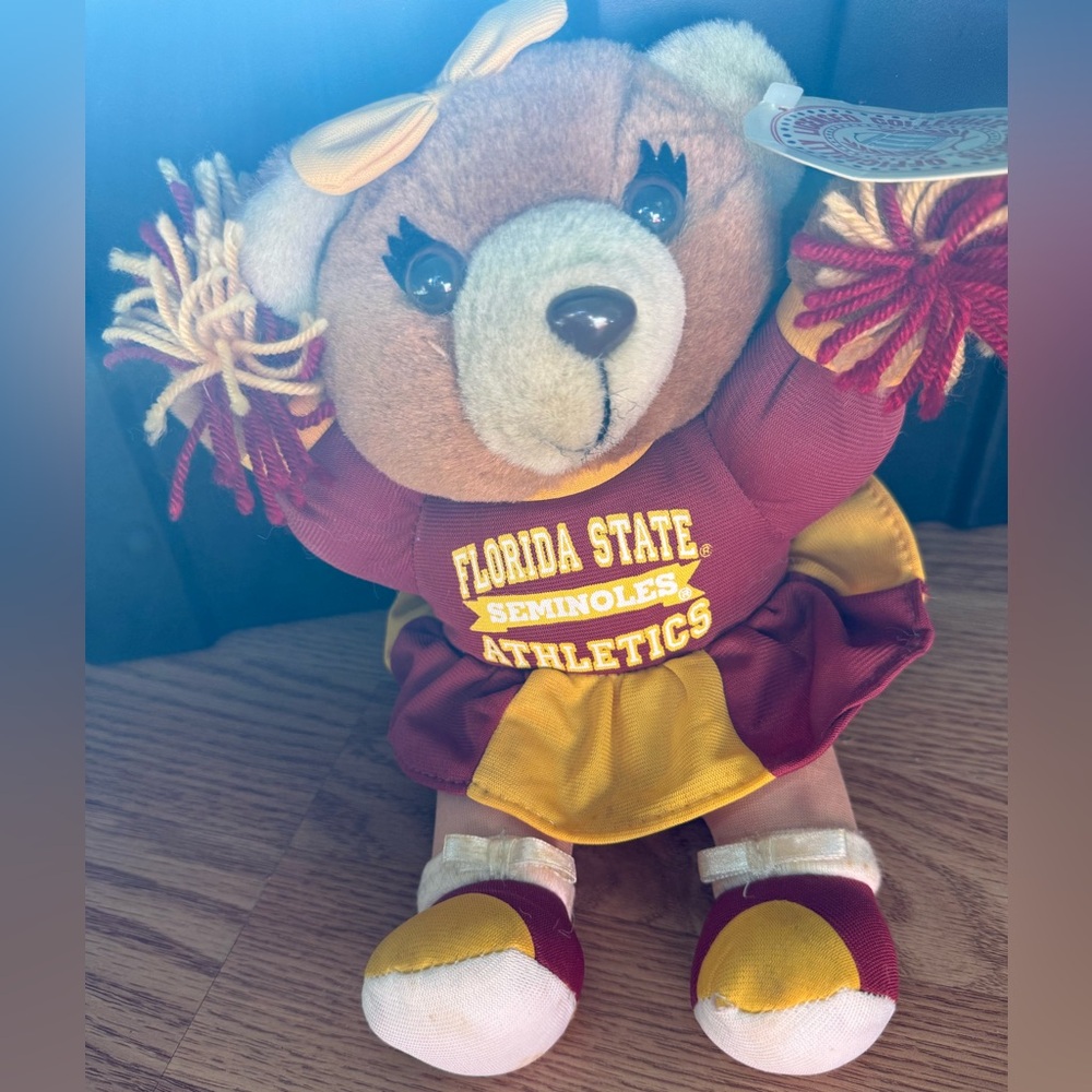 Florida State‎ Cheerleader Bear Play By Play NCAA Stuffed Animal w/ Tag